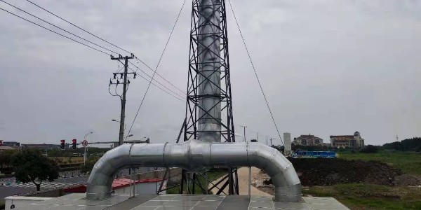 上海市政院垃圾廢氣處理項(xiàng)目，30噸活性炭廢氣過濾塔順利安裝完畢！