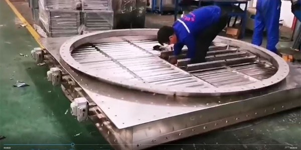 一管通通風(fēng)管道定制：直徑2200的電動(dòng)調(diào)節(jié)閥，沒(méi)有最大，只有更大